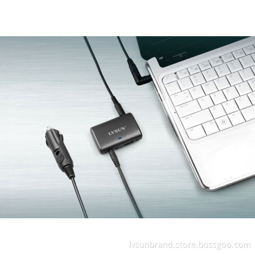 65W Mini Universal Laptop DC Adaptor in the car
